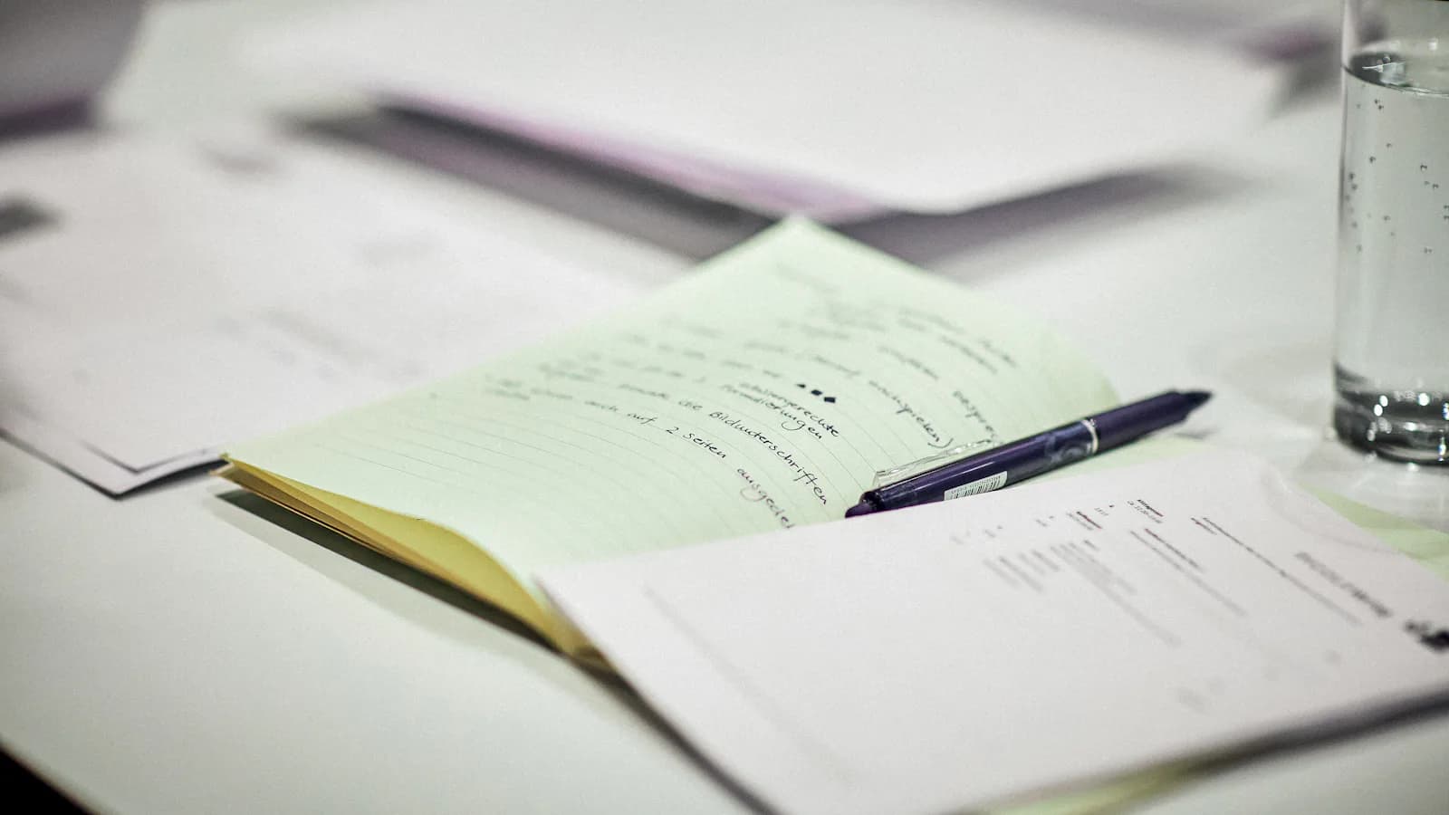 Stylo noir sur papier imprimante blanc - analyse concurrentielle